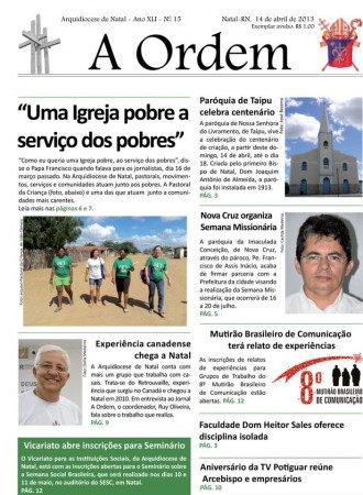 Paróquia de Nova Cruz é destaque no Jornal A Ordem